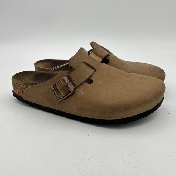 Birkenstock Boston Mule Clogs Leather Slides Sandals Men's 41 (8-8.5)